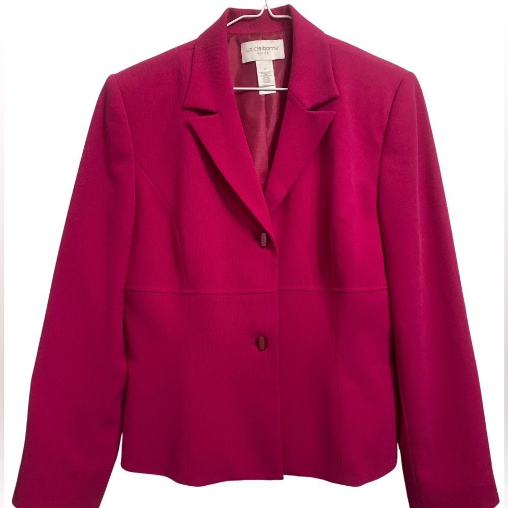 Liz Claiborne Fuchsia Pink Blazer Suit Jacket